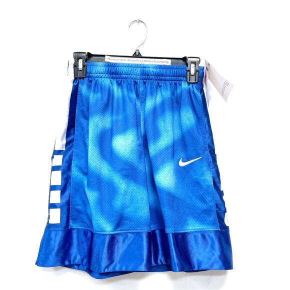 Nike Dri-Fit Elite 23 Big Kids' Basketball Shorts Blue White Boys' Size Large - Picture 2 of 6